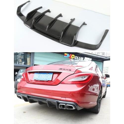 Carbon Fiber Car Rear Trunk Lip Bumper Diffuser Protector For Benz CLS W218 C218 CLS 280 CLS300 CLS350 CLS500 CLS550 2012-2018