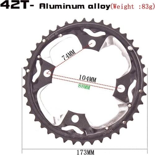 24/26/32/38/42/44T 104BCD Chainring MTB/Road Bike Double/Triple Bicycle Crankset Sprocket Tooth Plate Parts Cycling Accessories