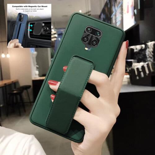 Luxury Wrist Strap Case For Xiaomi Redmi Note 9 9S Pro Max Note9 9Pro Phone Shockproof Stand Holder Hard Full Protective Covers