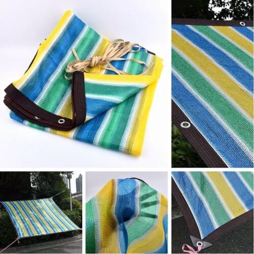 Colorfull Anti-UV Shading Net Outdoor Awning Sunshade Net Greenhouse Succulent Plant Cover Sunscreen Swimming Pool Shade Sail