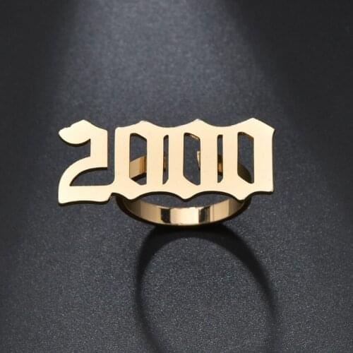 Cxwind Personalize Arab Number Rings For Women Wedding Birth Year Anniversary Finger Jewelry Date Ring Bague Femme anillos mujer