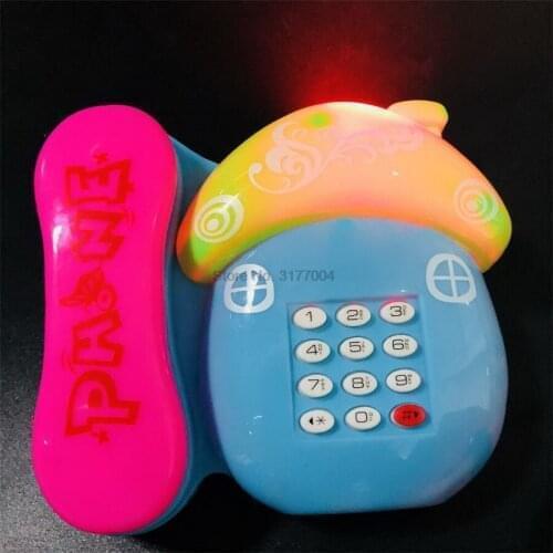DHL 100pcs Cartoon Mushroom Music LED Light Telephone Baby Machines Phone Musical Toys