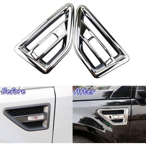 For 2008-2015 Land Rover Freelander 2 LR2 Chrome ABS Car Side Air Intake Vent Cover Trim