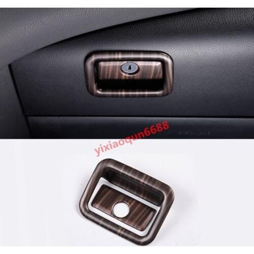 For TOYOTA CAMRY 2018 Peach Wood Grain Co-pilot Storage Box Handle Cover Trim 2pcs
