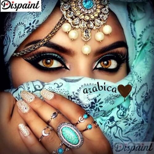 Dispaint Full Square/Round Drill 5D DIY Diamond Painting "Masked woman" Embroidery Cross Stitch 3D Home Decor A11483