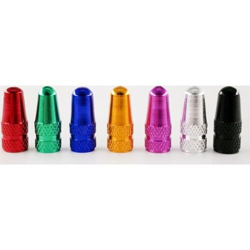 2pcs Alloy Presta Tire Valve Caps for Bicycle Bullet Tyre Valve Covers Alloy Valve Stem Caps for French Type Valve Styling Parts