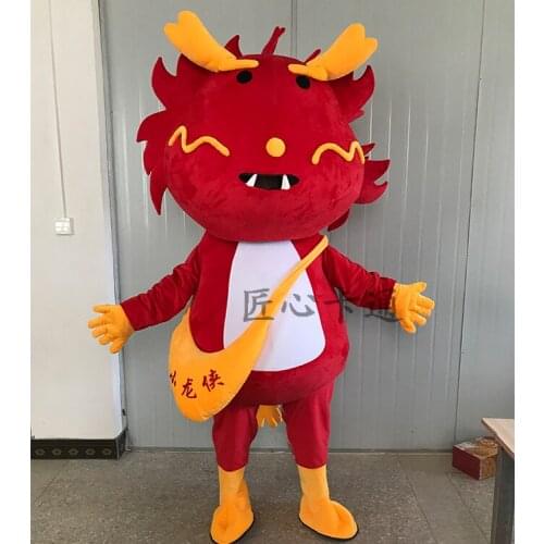 Dragon Mascot Costume Adult Size Fire Dragon Theme Anime Cosplay Costumes Carnival Fancy Dress