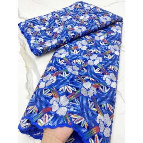 Hood Quality Lace New Sequins Lace 2021 Latest Bridal Materials Dresses Fabric Lace For Nigerian Party Wedding 4278B