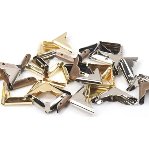 Metal Corners Book Box Scrapbooking Album Menu Folder Corner Protectors Corner For Photo Album DIY 22x22x5mm 40pcs