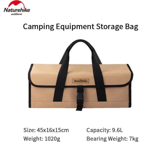 Naturehike Camping Storage Bag 9.6L large Capacity Outdoor Travel Equipment Box Picnic Sundry Bag Portable Tent Accessories Tool