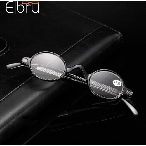 Elbru 2021 New Round Business Reading Glasses Presbyopic Glasses For The Elderly Men Women Vintage HD Anti-fatigue Eyeglasses