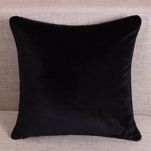Pure color black velvet pillow cover soft velvet cushion cover pillow case velhigh quality plain covers free shipping
