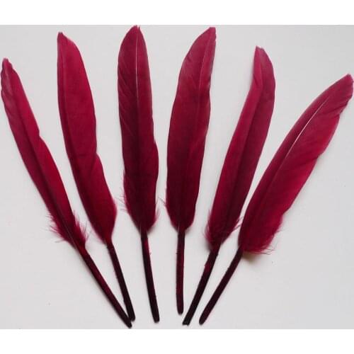 Wholesale 1000Pcs Wine Red Goose Feathers 10-15cm plumes for Crafts Wedding dreamcather Plumas Earring Accessories Decoration