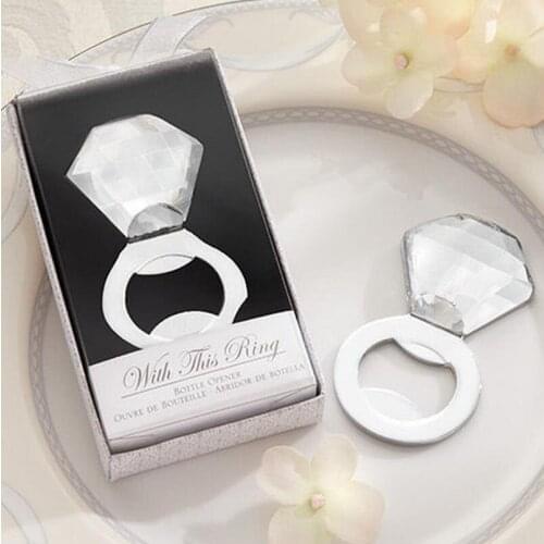 Diamond Ring Bottle Opener Beer Opener Wedding Favors Gift Presents Party Supplies for Guests LX4618