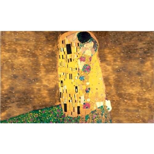 The kiss of Gustav Klimt,Custom made glass mosaic tile wall mural