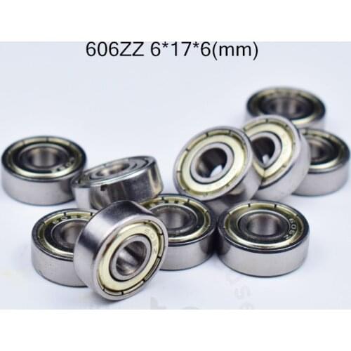 606 606ZZ 6*17*6(mm) 10pieces bearing free shipping ABEC-5 metal Sealed Miniature Mini Bearing 606 606Z chrome steel bearing