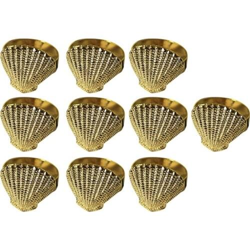 Simple Modern Napkin Buckle, Shell Shaped Napkin Ring, Hotel Table Set Cloth Ring, Paper Towel Ring(10 PCS)