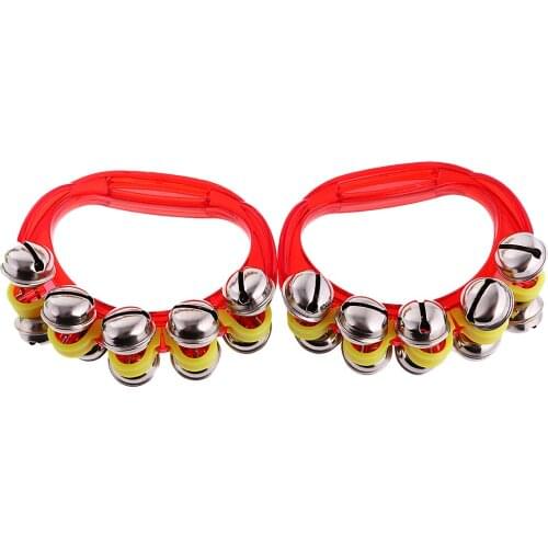 Hand Percussion Drum Jingles Bell Tamborine Plastic for Baby Grasp Training