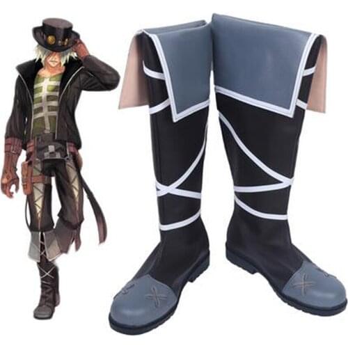Tales of Zestiria Dezel Cosplay Boots Shoes Anime Halloween Party Custom Made Men Shoes
