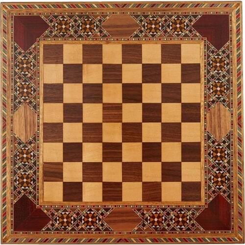 Natural Solid Wooden Chess Board Without Pieces 33x33x1.5 cm