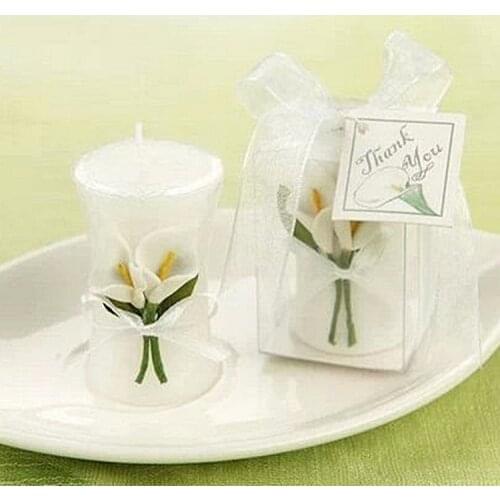 20pcs Flower Lily Candle For Wedding Party Birthday Souvenirs Gifts Favor souvenirs souvenir