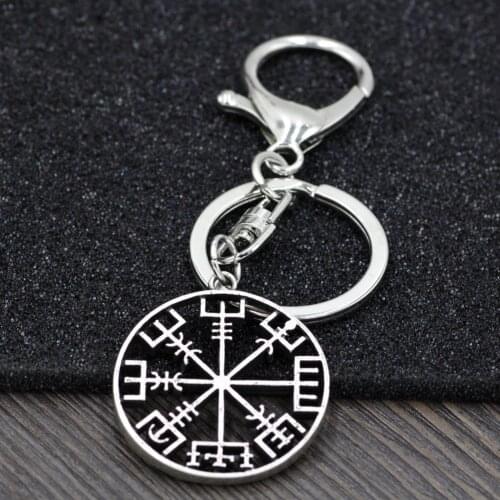Viking Celtic Amulet Pantgram Rune Norse Viking Odins Symbol Of Runic keychain Runes Vegvisir Compass