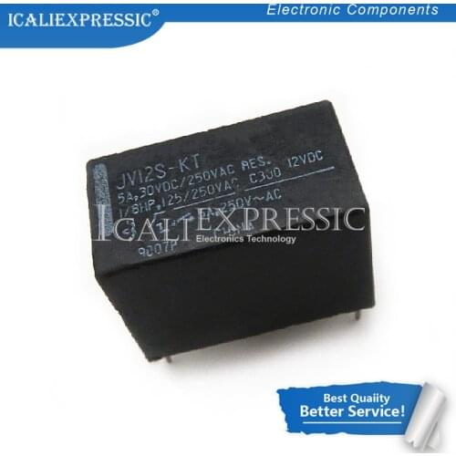 1PCS JV12S-KT JV24S-KT JV12-KT JV24-KT 4Pin 5A30VDC/250VAC 12VDC Power Relay In Stock