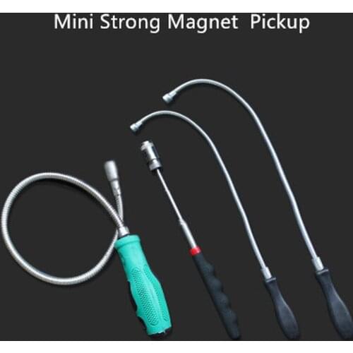 1PC Portable Mini Strong Magnet Suction Rod Pickup Screw Suction Tool capacity pickup nut bolt Metal Bendable/ Extendable Pickup