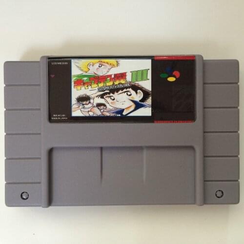 Captain Tsubasa III Arabic Language 16 Bit Grey Game Card For USA NTSC Game Player