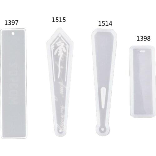2021 Handmade Token Bookmark Mould Rectangle Bookmark Silicone Mold Epoxy Resin Casting Molds Art Craft Tools Jewelry Making