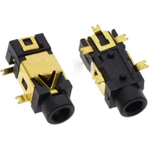 25pcs/lot Headphone Jack 2.5MM audio socket PJ-209 5pin SMT Gold Plating