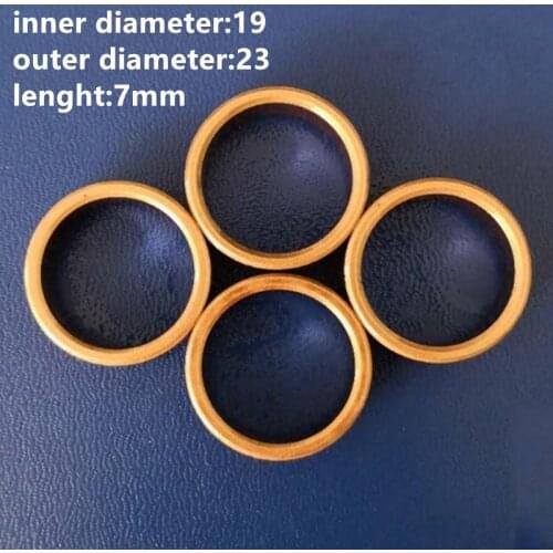 5pcs/lot Inner Diameter 19mm Outer Diameter 23mm Lenght 7mm Powder Metallurgy Bearing Copper Ring Shaft Sleeve