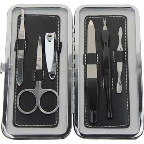 6Pcs/Set Best Professional Luxury French Long Men Male Travel Nail Care Manicure Pedicure Nail Clipper Gift Set Kit Tool Product