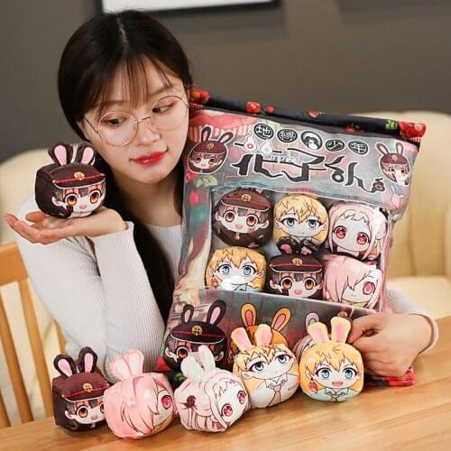 6pcs/set Anime Toilet-bound Hanako-kun Plush Doll Hanako Pendant Soft Stuffed Demon Slayer Pillow Cushion Kids Toys