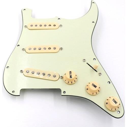 Free Shipping Donlis prewired guitar pickguard wired Alnico 2 DS24 guitar pickup Mint green for SSS strat guitar