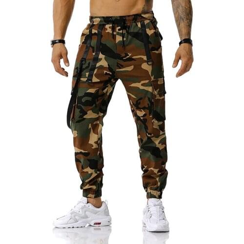 Camouflage cargo pants men joggers streetwear training tactical Hip hop cotton pants male fashion trousers