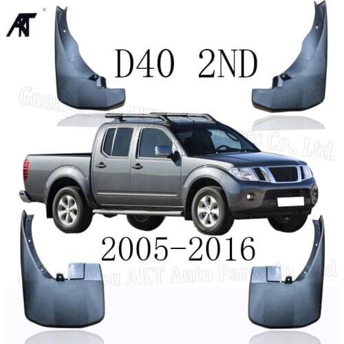 Mudguard Mud Flaps Splash Guard Fender for Nissan Navara Frontier Brute D40 2005~2016 Black Front+Rear