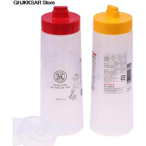 NEW 4 Holes 300ml Sauce Bottle Safe Resin For Ketchup Jam Mayonnaise Olive Oil Squeeze Dispenser Cruet Kitchen Accessories Tools