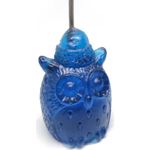Blue Owl shaped note holder handmade desktop resin note holder in different colors
