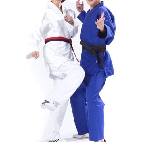 Cotton judogi judo uniforms kung fu martial arts suits black/white professional fighting clothing sets