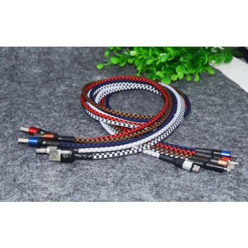 1 m USB wire woven nylon cable wire is suitable for the iphone android Type - C charging line