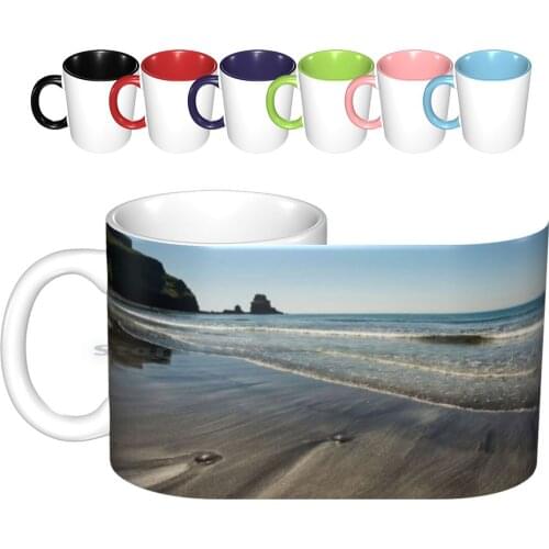 Talisker Bay Ceramic Mugs Coffee Cups Milk Tea Mug Azure Water Bay Beach Black Sand Blue Sky Canon 5d3 Cliffs Inner Hebrides