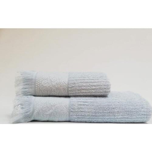 Biella Bilateral Cotton Bath Towel Set Blue