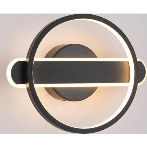 Round Modern LED Wall/ceiling Lamp Creative Lighting Fixture Mounted Sconce Home Living Bedroom Kitchen Decor Black/white Light