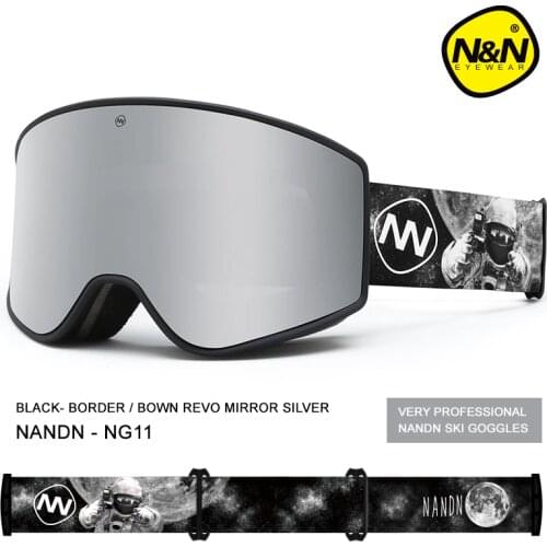 NANDN ski goggles double layers UV400 anti-fog big ski mask glasses skiing snow men women snowboard goggles