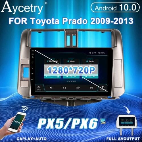 2 din Android 10 car radio PX6 For Toyota Land Cruiser Prado J 150 2009-2013 car radio multimedia GPS Navigation auto audio 2din