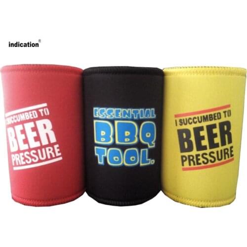 Custom Logo Can Cooler Neoprene Stubby Beer Bottle Holder Insulated Can Cover Wedding Thermal Drink Sleeve Bag For Wine Beer