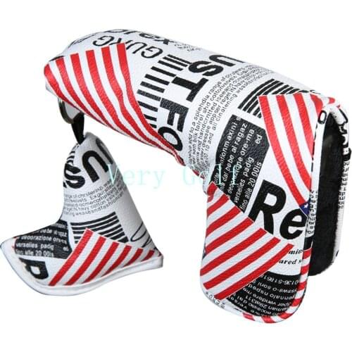 New USA Flag Stars and Stripes Newspaper Putter Cover Blade Style Magnetic Closure