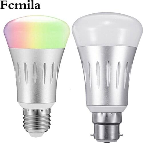 Lighting Wifi Intelligent Bulb Lamp App Remote Control Color And Dimming Rgbw Led E26 E27 E14 B22 Luminaria 220v Living Room