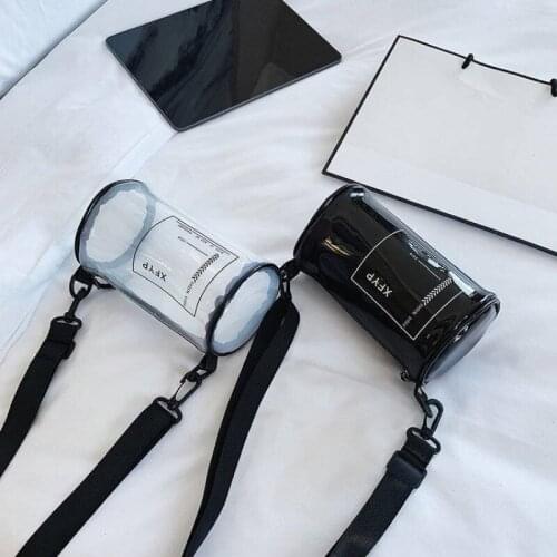 Casual Women 's Bag 2021 New Fashion Transparent Crossbody Boston Bag Ins Super Hot All -Matching Shoulder Jelly Bag